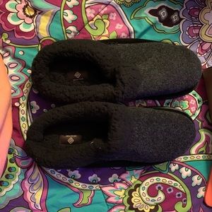 Fuzzy memory foam house shoes